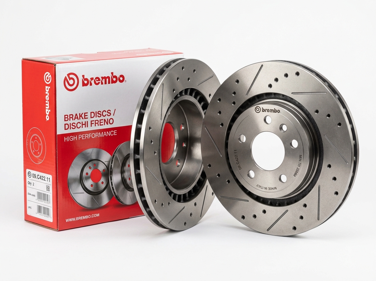Juego de Discos de Freno Ventilados Perforados Brembo Xtra